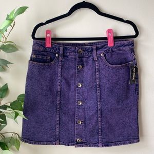 Hot topic purple denim skirt